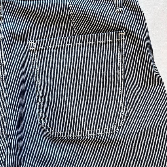 NWOT Loft blue stripe high rise shorts - Picture 6 of 11